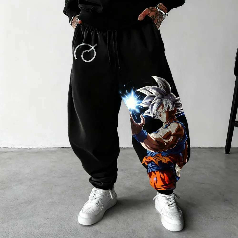 

Dragon Ball 2025 Summer and Autumn New Sports Pants Anime Goku Printed Men's Loose Casual Street Trend Hip Hop Pure Cotton Pants