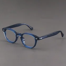 Johnny Depp Eyeglasses Man Lemtosh Optical Glasses Frames Women Luxury Brand Vintage Acetate Round Myopic Eyewear Frame