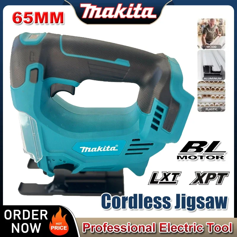 

Портативный аккумуляторный лобзик Makita, электрический инструмент, многофункциональная конструкция для деревообработки, совместимая с батареей 18 В