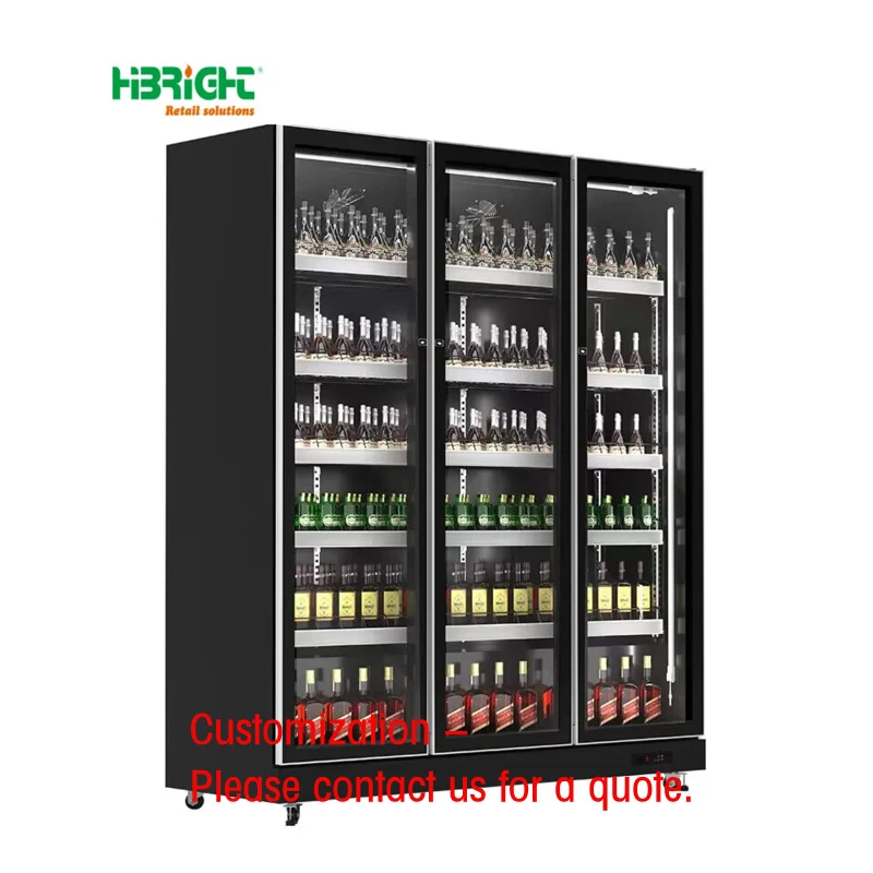 

custom.Upright Cooler Freezer Single Door Customized Color LED Light