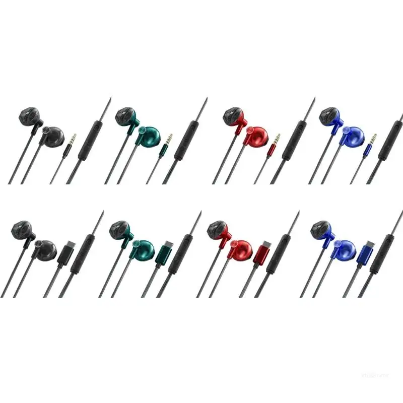 Earphones Earbuds In Ear 3.5mm/Type-C Plug Headphones With Microphone Headset Music Gameing For Mobile Phones