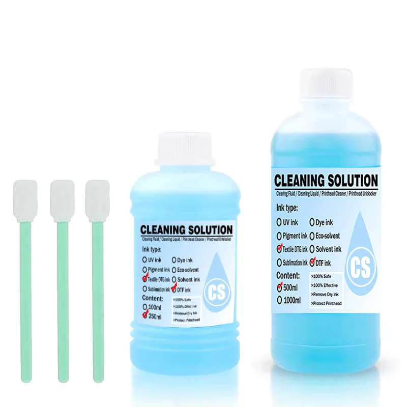 

DTF Ink DTG Ink Cleaning Solution Strong Cleaning for Epson DX4 DX5 DX7 L1800 L805 L800 1390 I3200 DTF and DTG cleaning Liquid