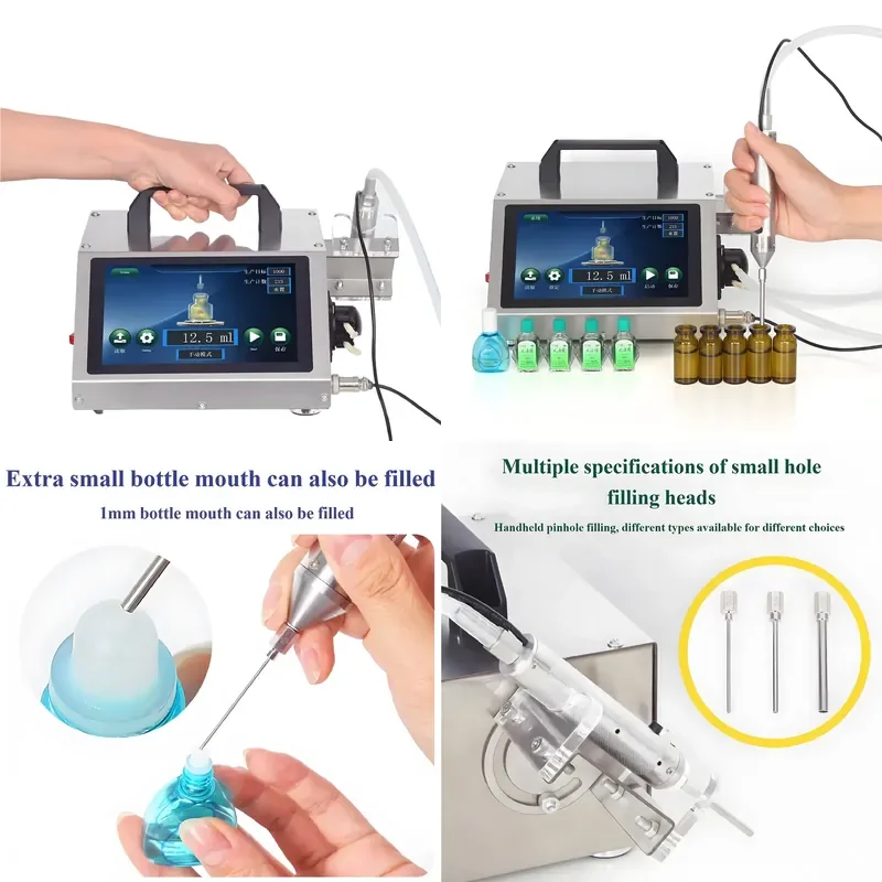 Automatic Handheld Micro Porous Vial Dosing Machine for Perfumes Essential Oils Food Nail Polish
