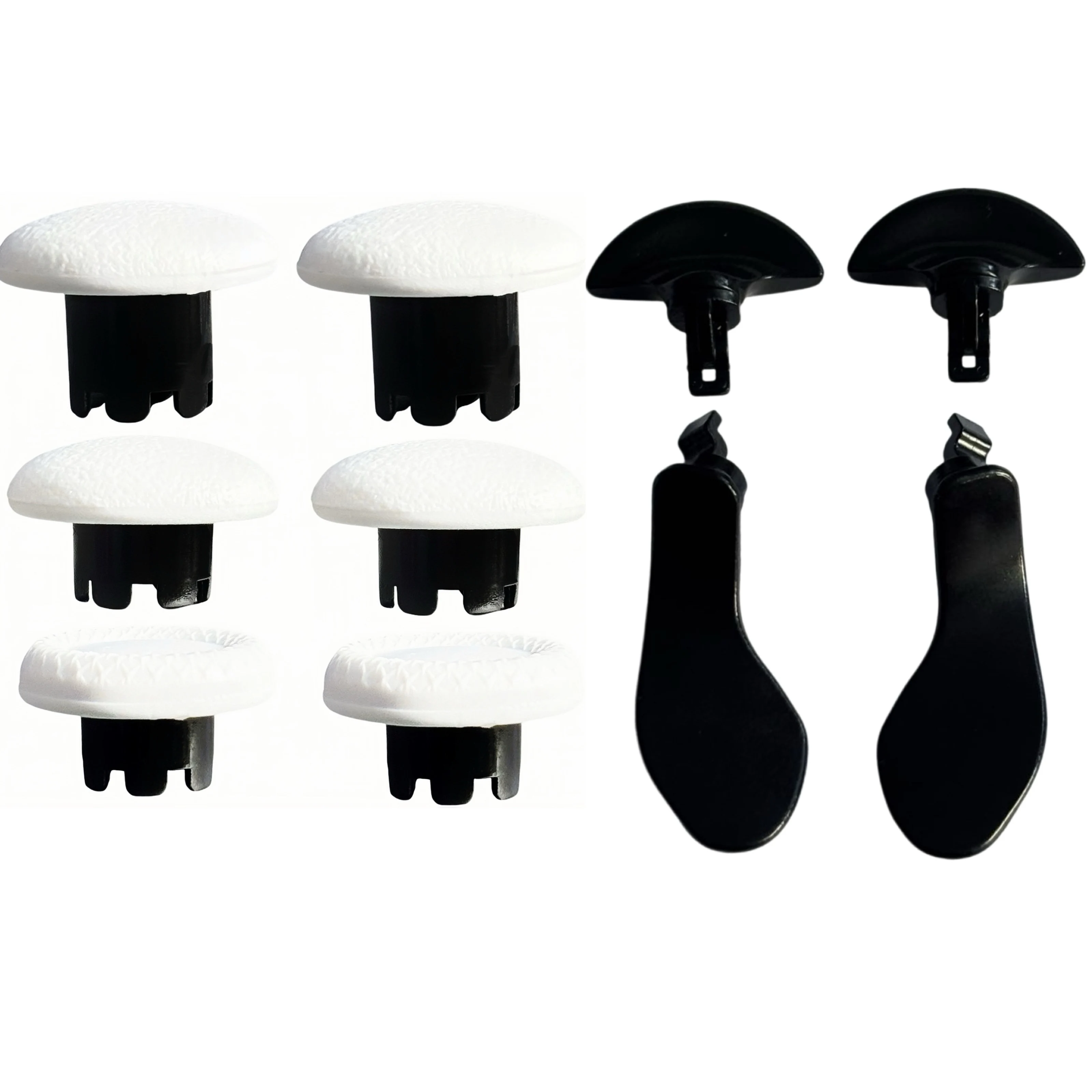 10 шт. сменные высокие и низкие белые сменные джойстики, колпачки и металлические задние лопатки для контроллера PS5 Edge Dualsense