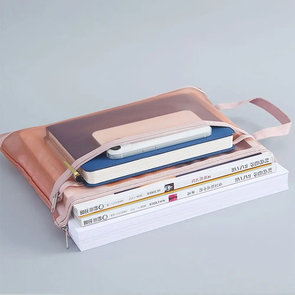 Сетчатая сумка на молнии формата А4, простая прозрачная сумка для хранения удостоверений личности, утолщенная нейлоновая сумка-органайзер для канцелярских принадлежностей, студенческий подарок
