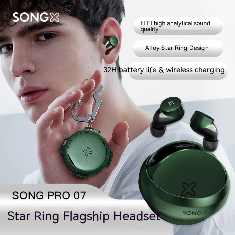 SONGX SX07 Earphones TWS Stereo X-Bass Headphones True Wireless In-Ear Ergonomic Design Bluetooth 5.2 Noise Reduction Earbuds