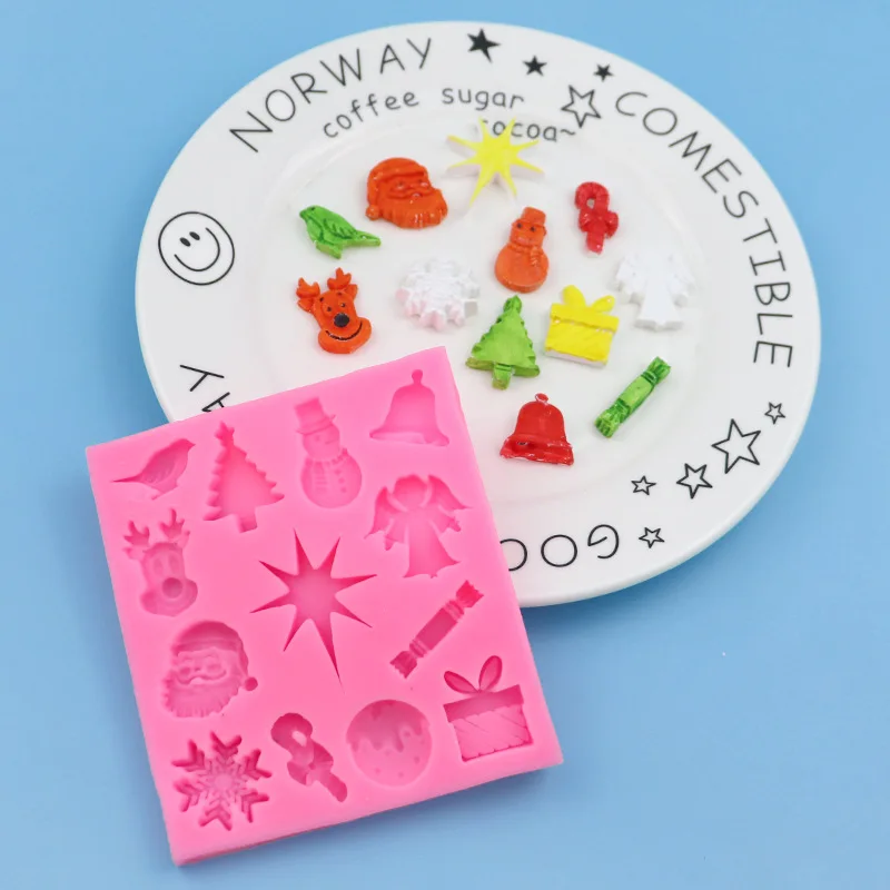 Christmas Series, Silicone Fondant Mold, Chocolate Cake Decoration Mold, Handmade Glue Tool XGY-244