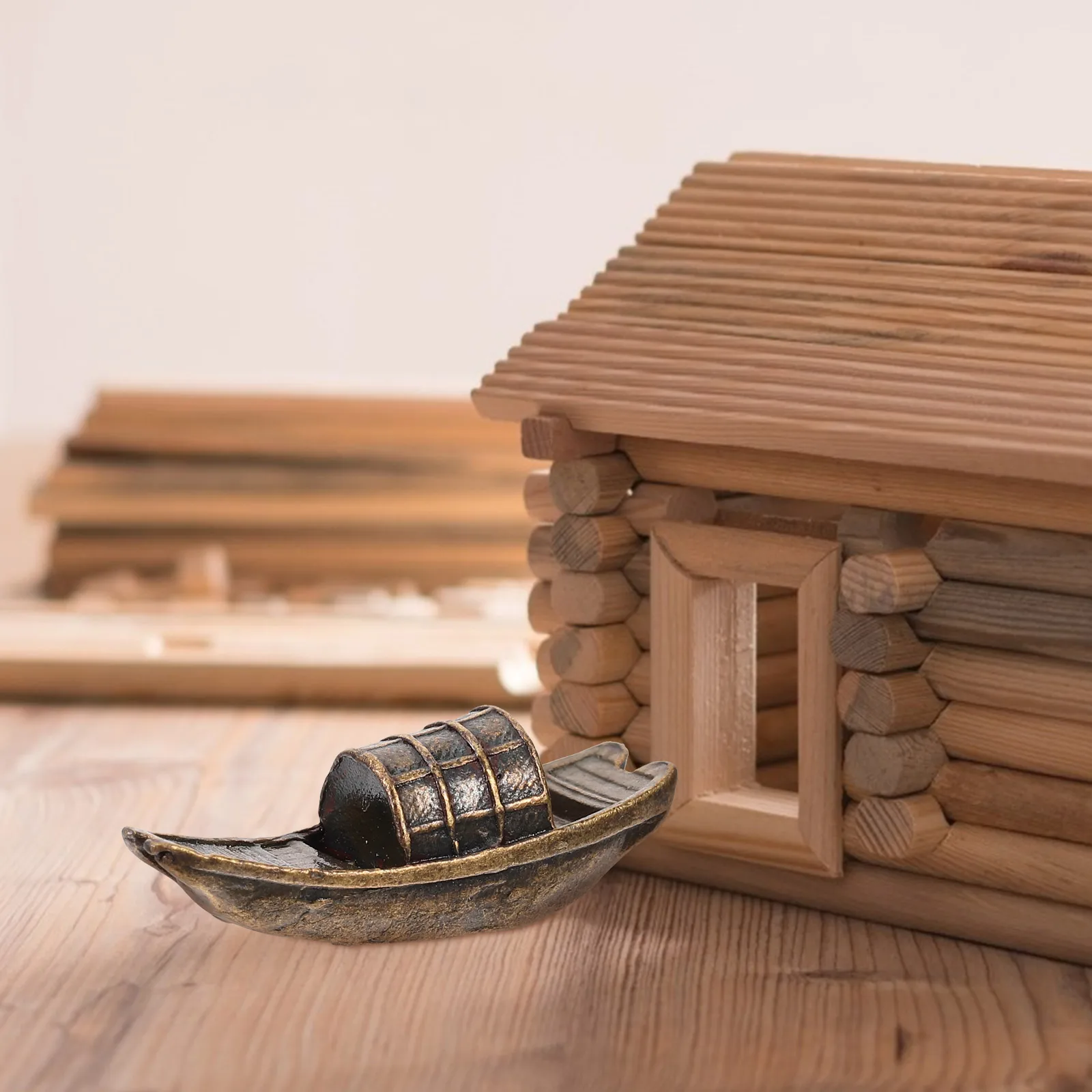 

Miniature Copper Boat HJ020 Color Mini Landscaping Decor Practical Texture DIY Materials Mini Garden Moss Ornament Kit