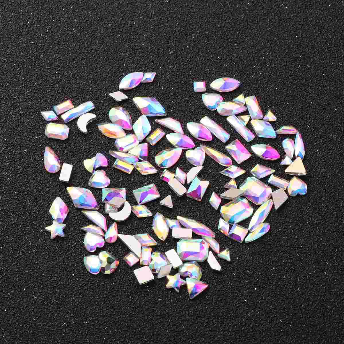 100 Pcs Nail Decorations Manicure Charm Accessories Rhinestones Stickers Drill