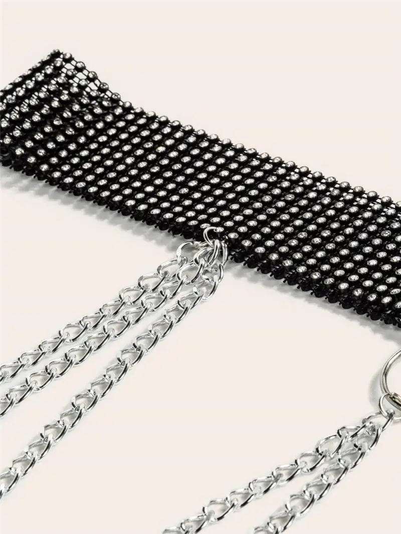 Mode Damesriem Nieuwe Mesh Strass Metalen Ketting Mode All-Match Riemen Groothandel Drop Shipping