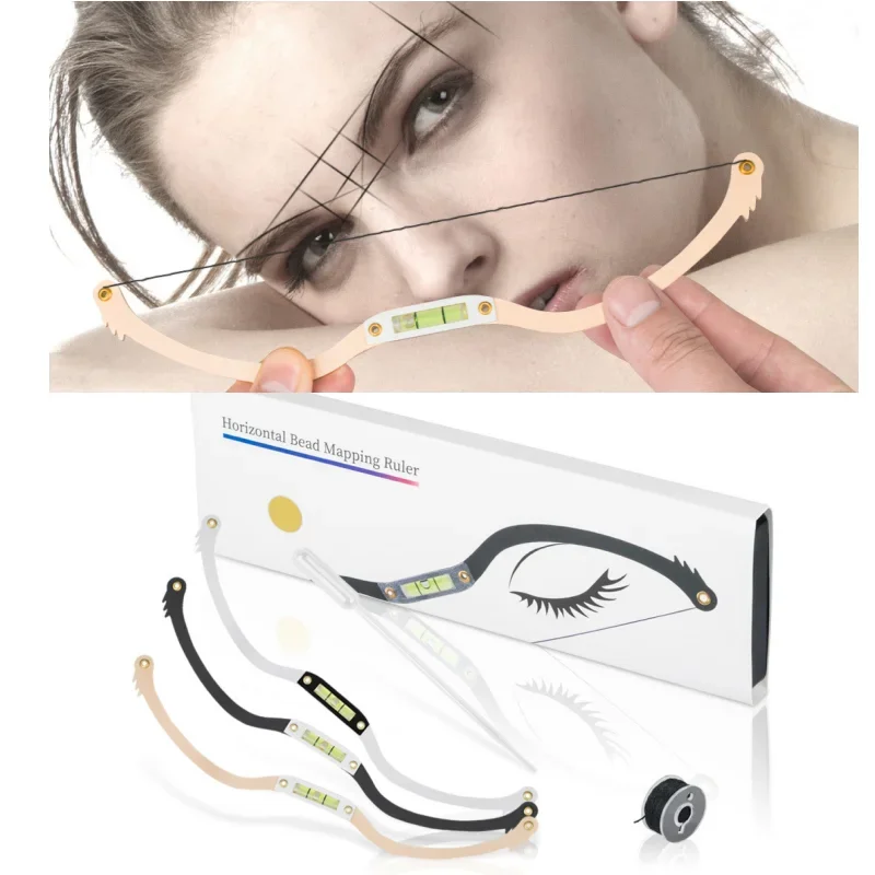 Microblading Permanent Makeup Bow & Arrow Line Ruler Measuring Eyebrow Mapping Rope Pre-inked String Tattoo PMU Positioning Bow