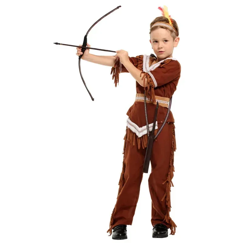 Sky01 الأطفال هالوين الأميرة الهندية ازياء الاطفال الفتيات الفتيان بوكاهونتاس الصيادة زي بوريم حفلة ماردي غرا يتوهم Sd01$