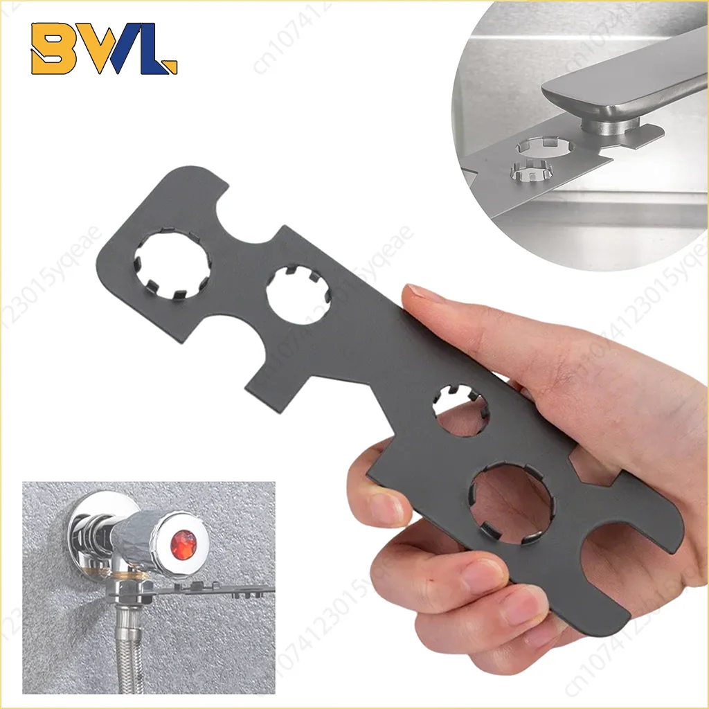 

Professional 6 in 1 Faucet Wrench Universal Basin Kitchen Bathroom Sink Nozzle Removal Tool for Home Maintenance Plumbing Repair