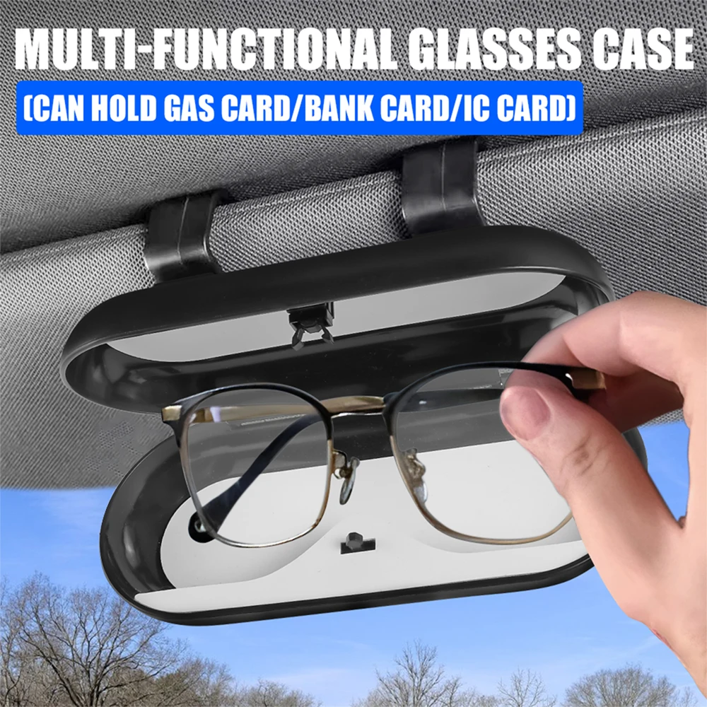 

Car Sunglasses Box Sun Visor Glasses Holder Storage Case Organizer For JEEP Wrangler Grand Cherokee Renegade Compass Accessories