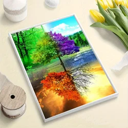 Four Seasons Tree 5D Diamond Painting Landscape Diamond ricamo DIY Full Drill strass Craft Wall Art Home Decor Gift