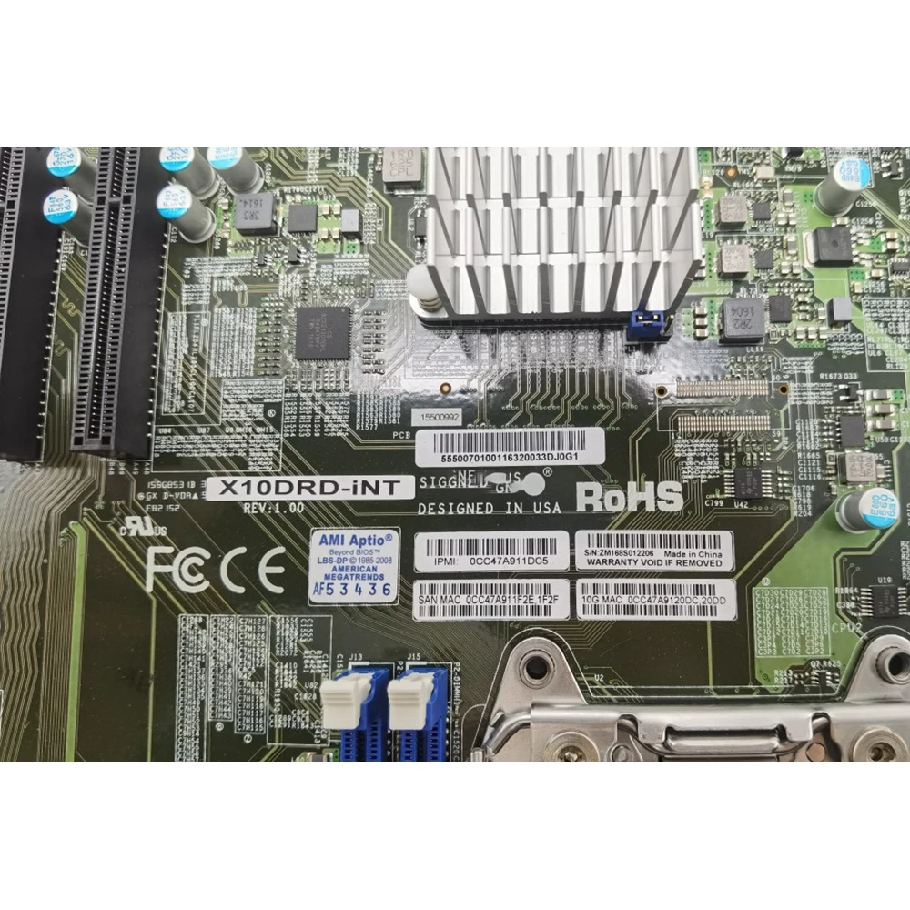 For Supermicro PC Motherboard E5-2600 v4/v3 Family Processor Internal NVMe Ports (PCI-E 3.0 x4) LGA2011 DDR4 X10DRD-iNT