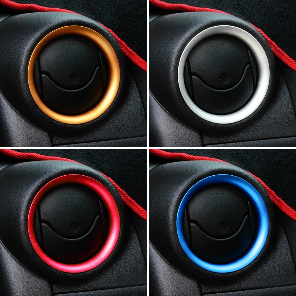 1 قطعة سيارة A/C تنفيس حلقة غطاء الكسوة ملصق سهلة التركيب اكسسوارات السيارات الداخلية لنيسان ميكرا مارس K13 2011-2017 #5