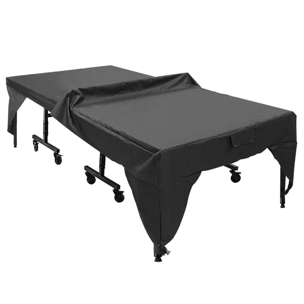 Outdoor Courtyard Patio Waterproof Dust Proof Table Tennis Table Cover Black 280x153x73cm