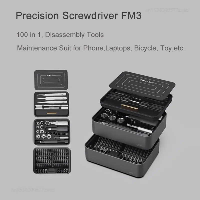 Xiaomi JIMI Professional Screwdriver Box FM2/FM3 Household Ratcheting Repair Tool Set Precision Magnetic Screwdriver Bits Set