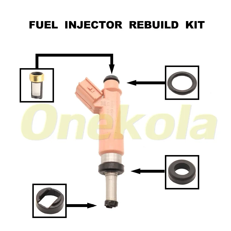 Fuel Injector Service Repair Kit Filters Orings Seals Grommets for Toyota Scion 2RZ-FE Corolla 23209-0T050 23250-0T050