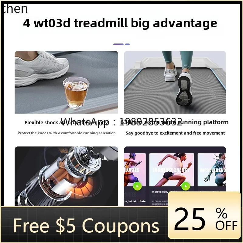 JSS  treadmill household small multi-function silent family gym special walking machine