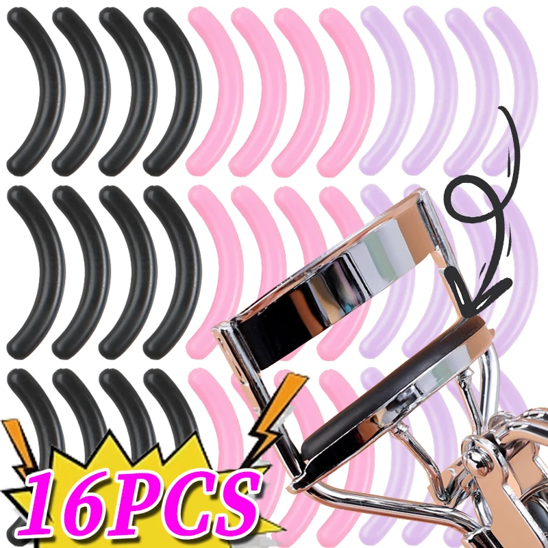 

16PCS Eyelash Curler Replacement Strips Soft Elastic Portable Lashes Curler Refills Pads Beauty Eyelashes Makeup Curling Tools