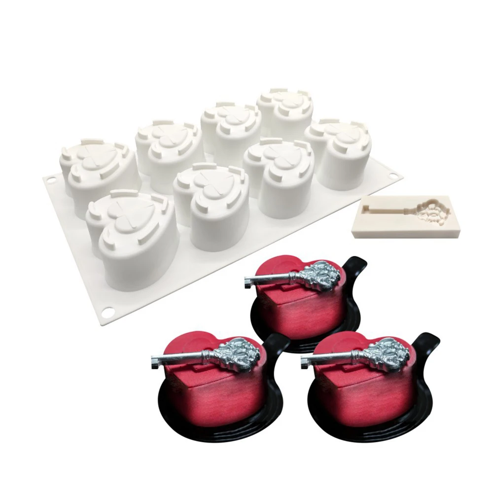 

Non-Stick Valentine'S Day Cake Mould Love Shape Mousse Mold Heart Silicone Mould For Home Chef Baking Tools Gift-Making
