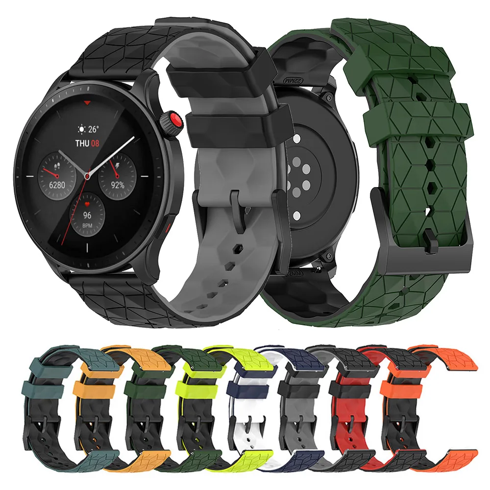 

20mm 22mm Silicone Strap For Huami Amazfit GTR 4 GTS Bip Smart Watch Band For Garmin Venu Vivoactive 5 Forerunner 165 245 645