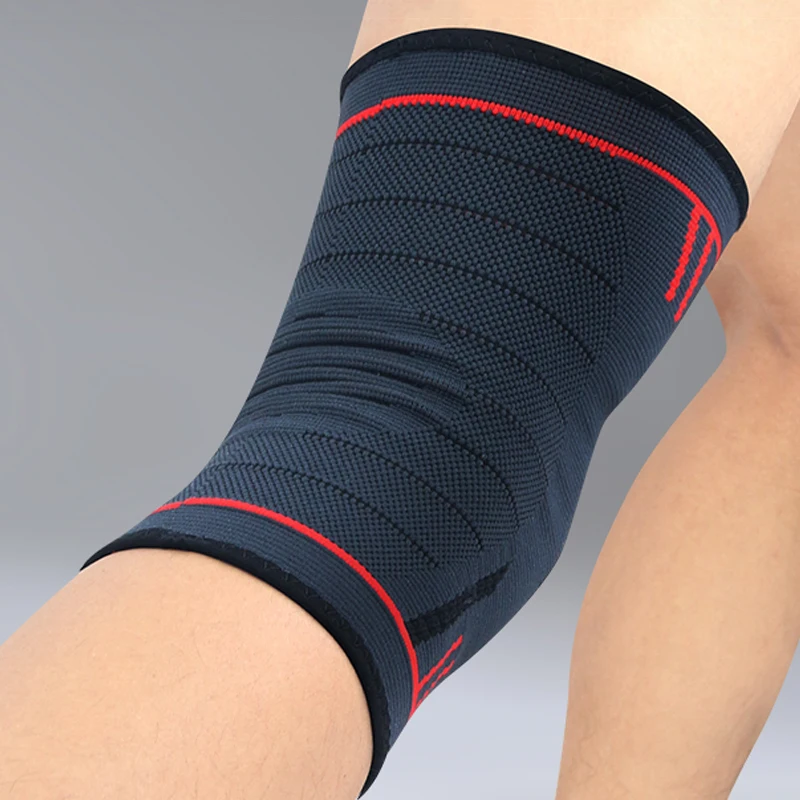 Kuangmi 1 PC Knee Support Sports Compression Anti-slip Volleyball Basketball Knee Brace Elastic Kneepad Sleeve Protection Gear