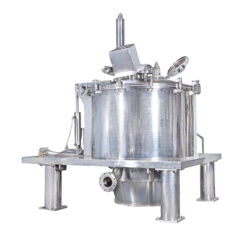 Solid liquid basket vertical suspension separator and starch centrifugal extractor