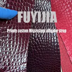 FUYIJIA Private Custom Original Watchbands Circular Mississippi Alligator Skin Strap 8MM~28MM Master Handmade Wristband Top Belt