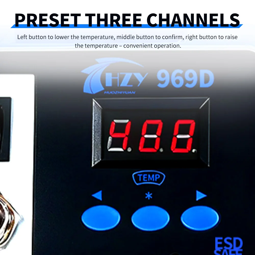 HZY 969D 75 واط سبيكة لحام محطة لحام قابل للتعديل درجة حرارة ثابتة الكهربائية سبيكة لحام محطة لحام إصلاح #5