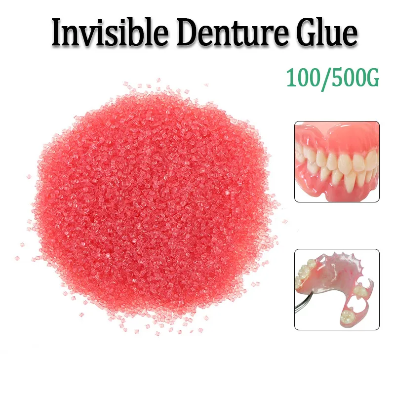 

100/500 г Акриловый материал для зубных протезов, невидимый, гибкий, имитация зубов с эффектом «кровавых прожилок»