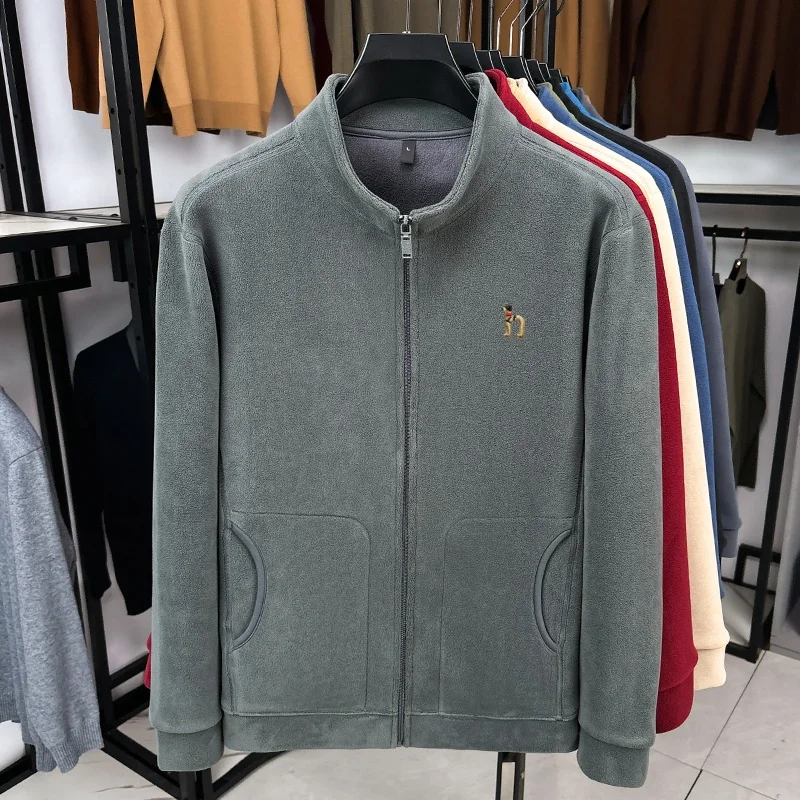 

Мужская толстая осенне-зимняя верхняя одежда, пальто, карман на молнии, модный бренд с капюшоном, изысканная вышивка, качественная толстая куртка