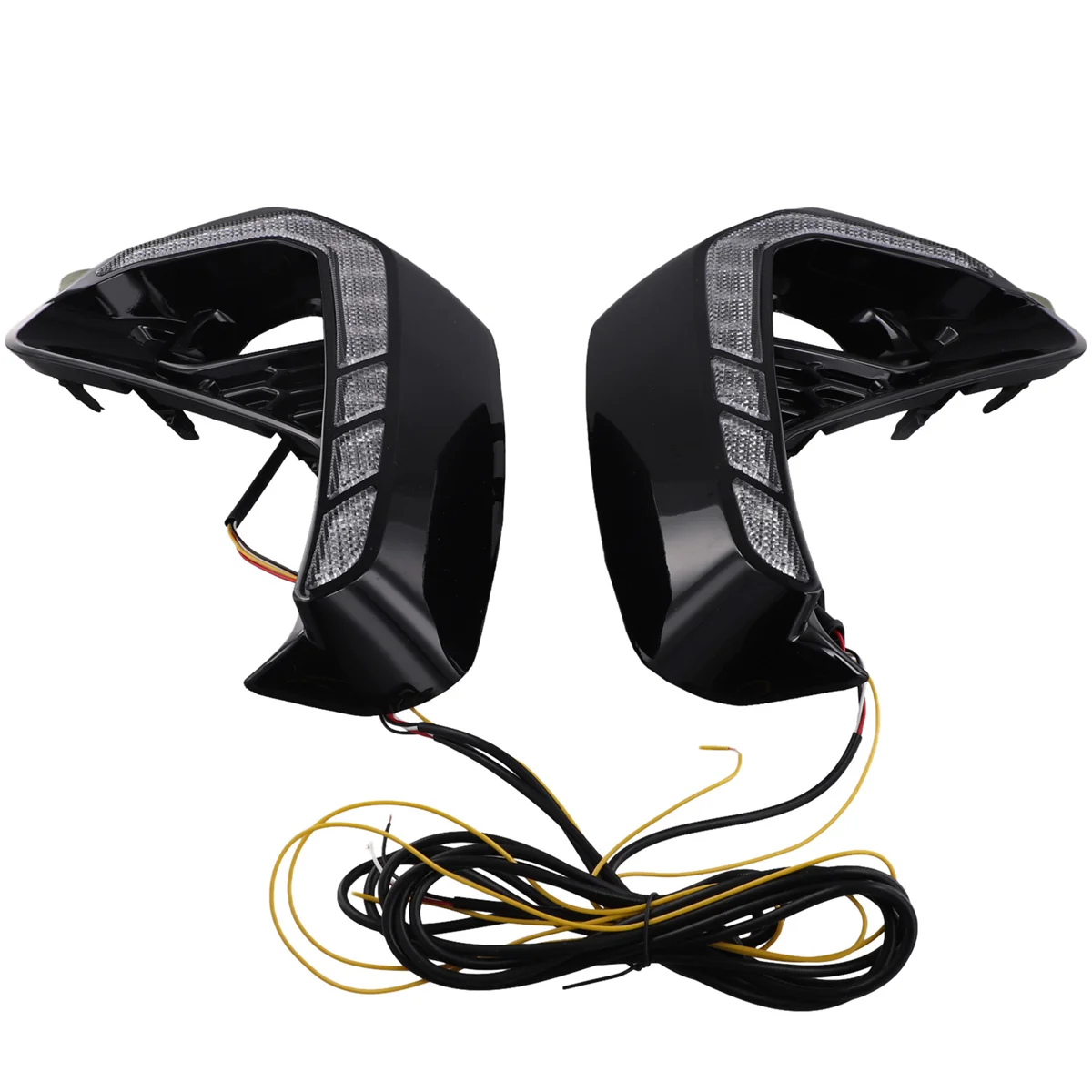 Luce di marcia diurna classica a LED DRL anteriore per Toyota Hilux 2024 2025 Fendinebbia con indicatori di direzione, bianco + giallo