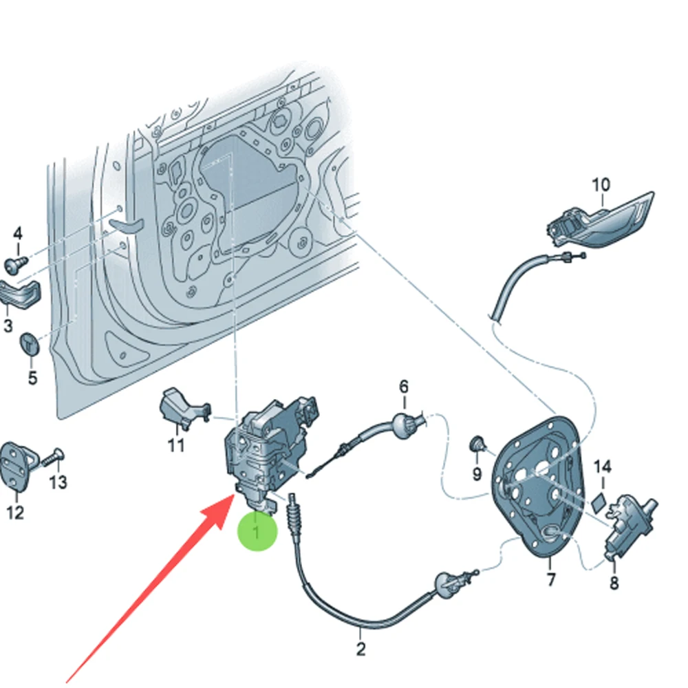4K1837015J 4K1837016J 4K0839015Q 4K0839016Q Привод дверного замка для Audi A6L 2019-2022 A6 S6 2019-2023 A7 2019-2023 Q82020-2023