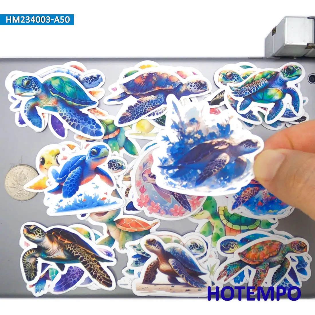 

20/30/50Pieces Cute Ocean Animals Colorful Cartoon Sea Turtles Stickers for Kids Scrapbook Luggage Car Phone Laptop Sticker Toys