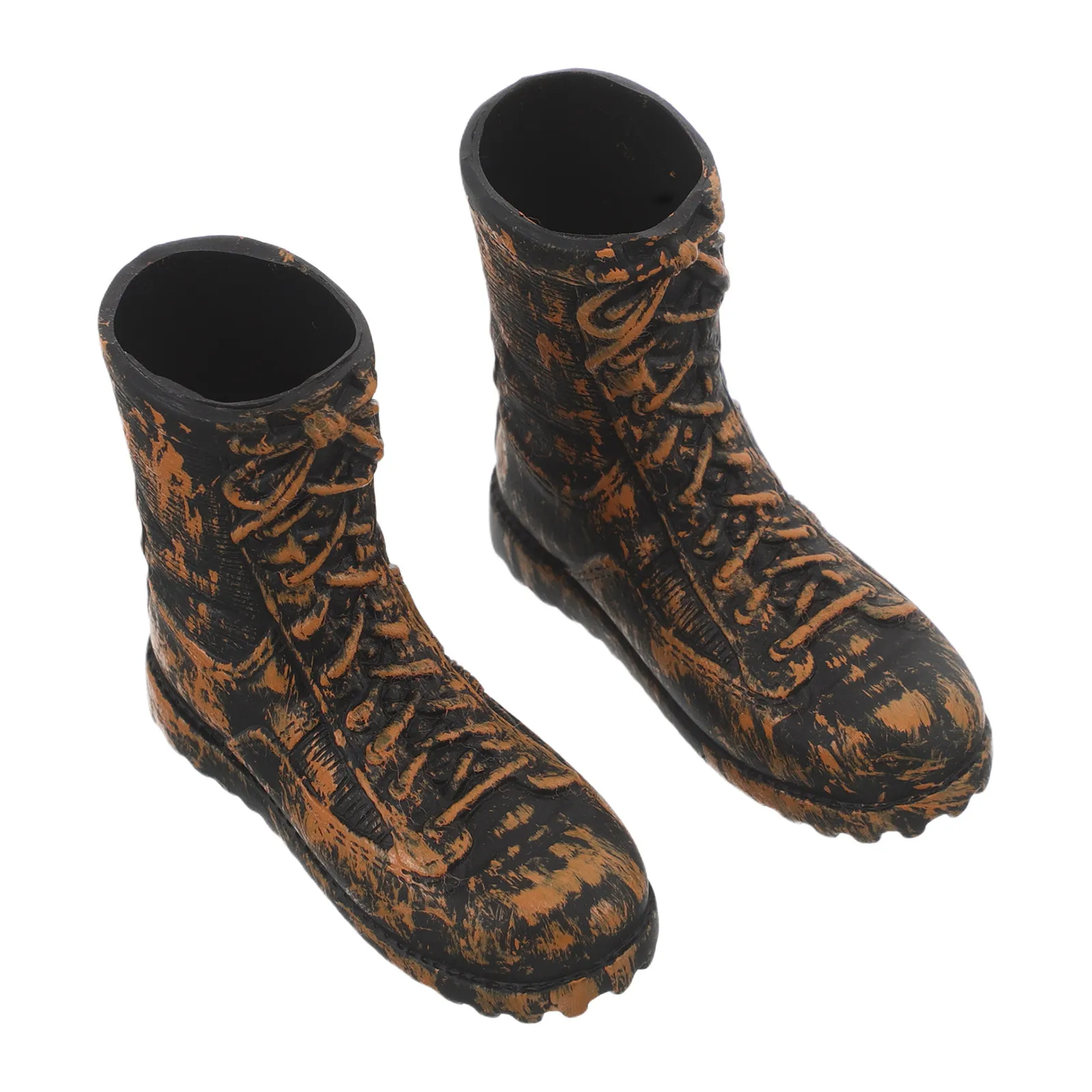 

1 пара аутентичных военных камуфляжных ботинок для фигурок в масштабе 1:6, реалистичная миниатюрная обувь для солдатиков, для демонстрации в кукольном домике, для ролевых игр