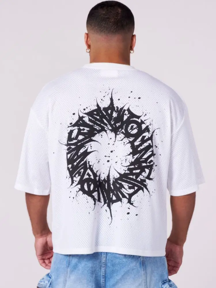 American tide brand style young mesh short sleeve for men and women casual street hip hop seaside speed dry t pity