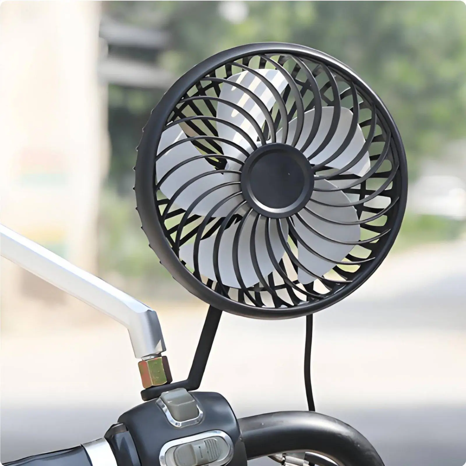 Usb Electric Fan Engineering Plastic Tricycle Fan Cooling Device for Mobile Scooter Delivery