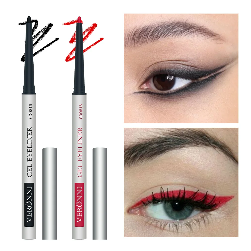 Eyeliner liquide imperméable à long terme, stylo eye-liner, embausans halo, tête fine, cils antiadhésifs, vers à soie couché