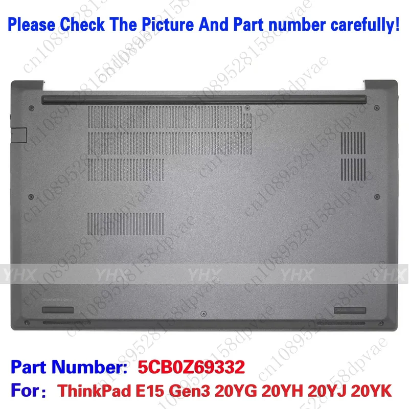 

GYX New For Lenovo Thinkpad E15 Gen 3 Bottom Case Base Cover D Cover BLK 5CB0Z69332.