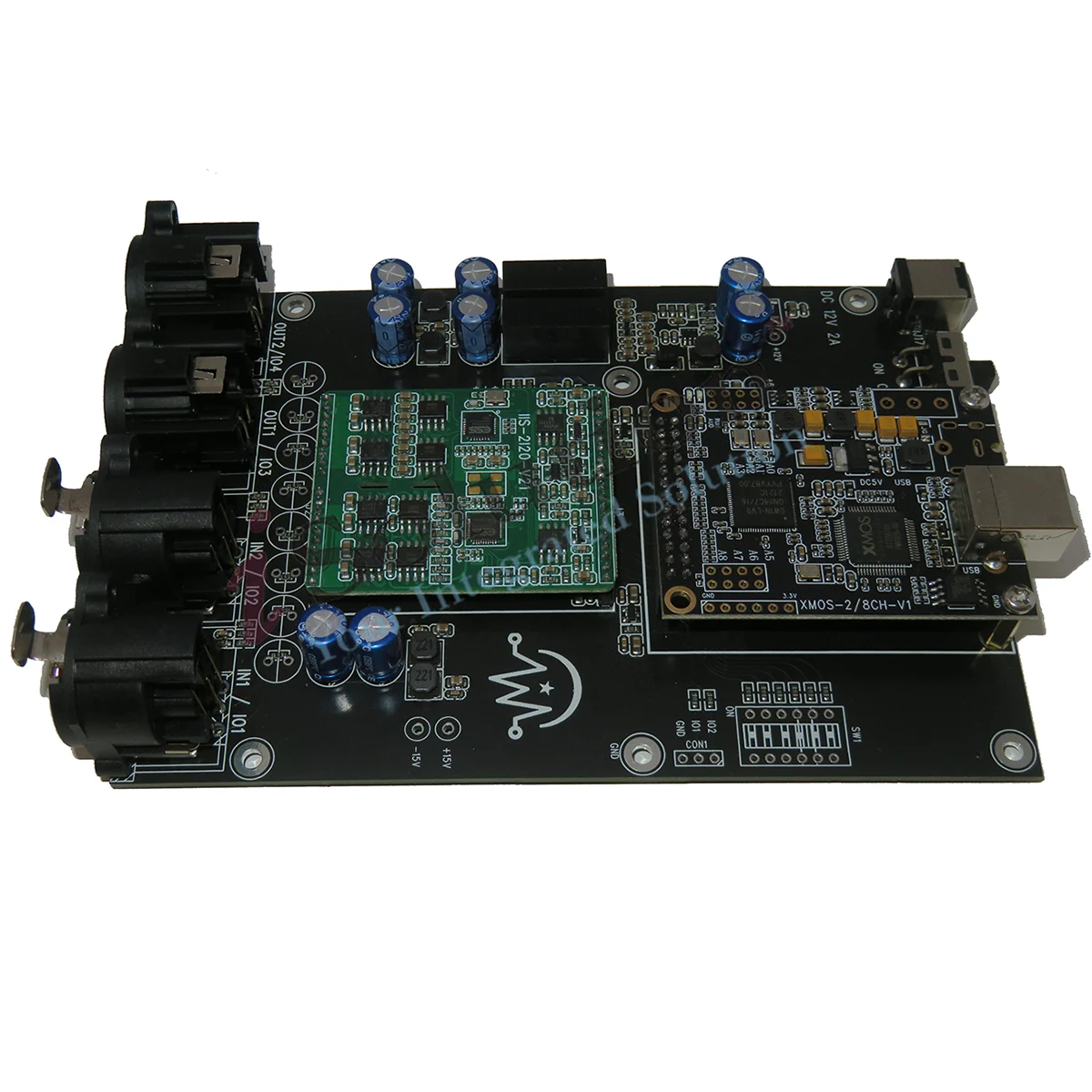 XMOS USB ASIO 2-Channel Sound Card ES9018 DAC +ES9822 ADC In Out Recording Playback