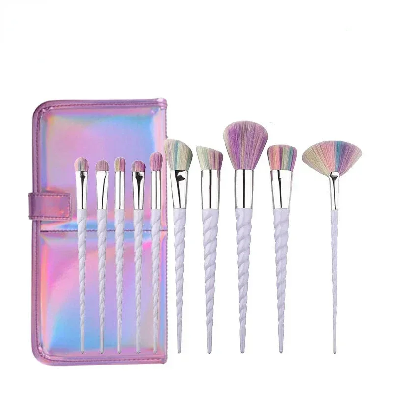 5-10pcs Unicorn Purple Makeup Brushes Set Eye Shadow Foundation Powder Blush Blending Beauty Make Up Beauty Tool Women Cosmetics