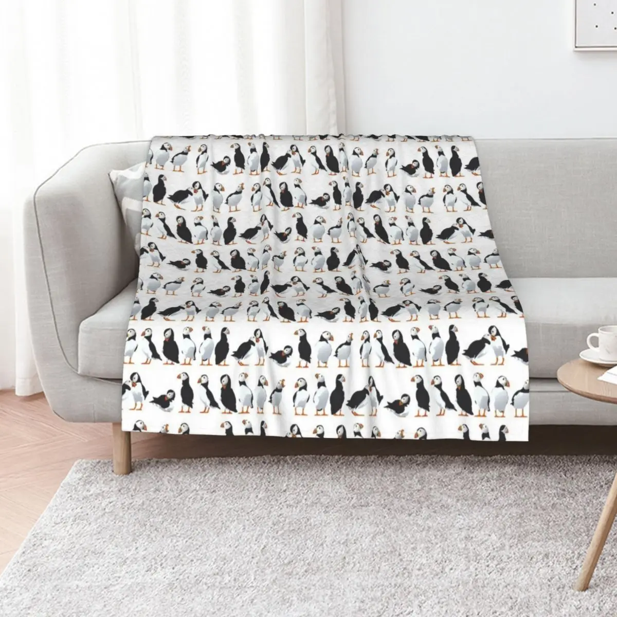 Puffin friends Throw Blanket halloween anime for sofa Flannel warm winter Hairy Blankets
