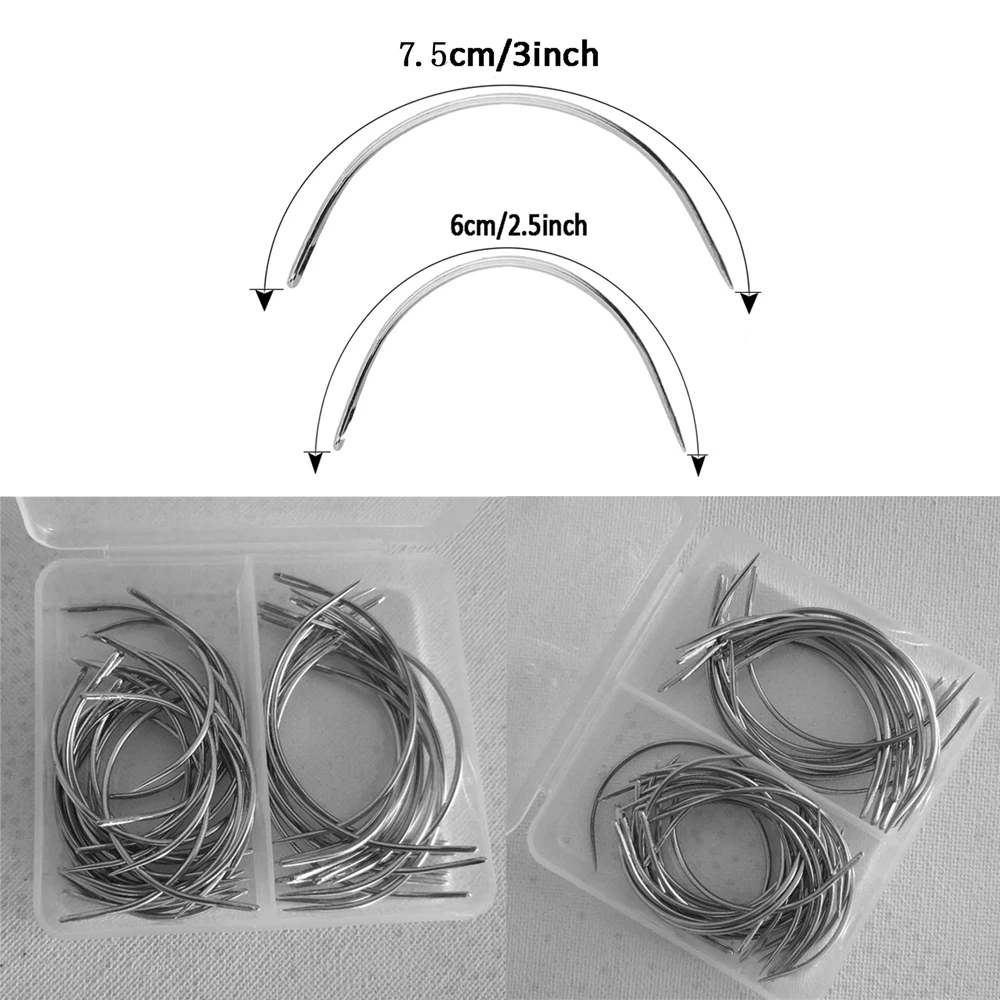 

Curved Needles Practical C Type Big Eyes Hand Sewing Needles quilting needles for hand quilting Weaving Needle