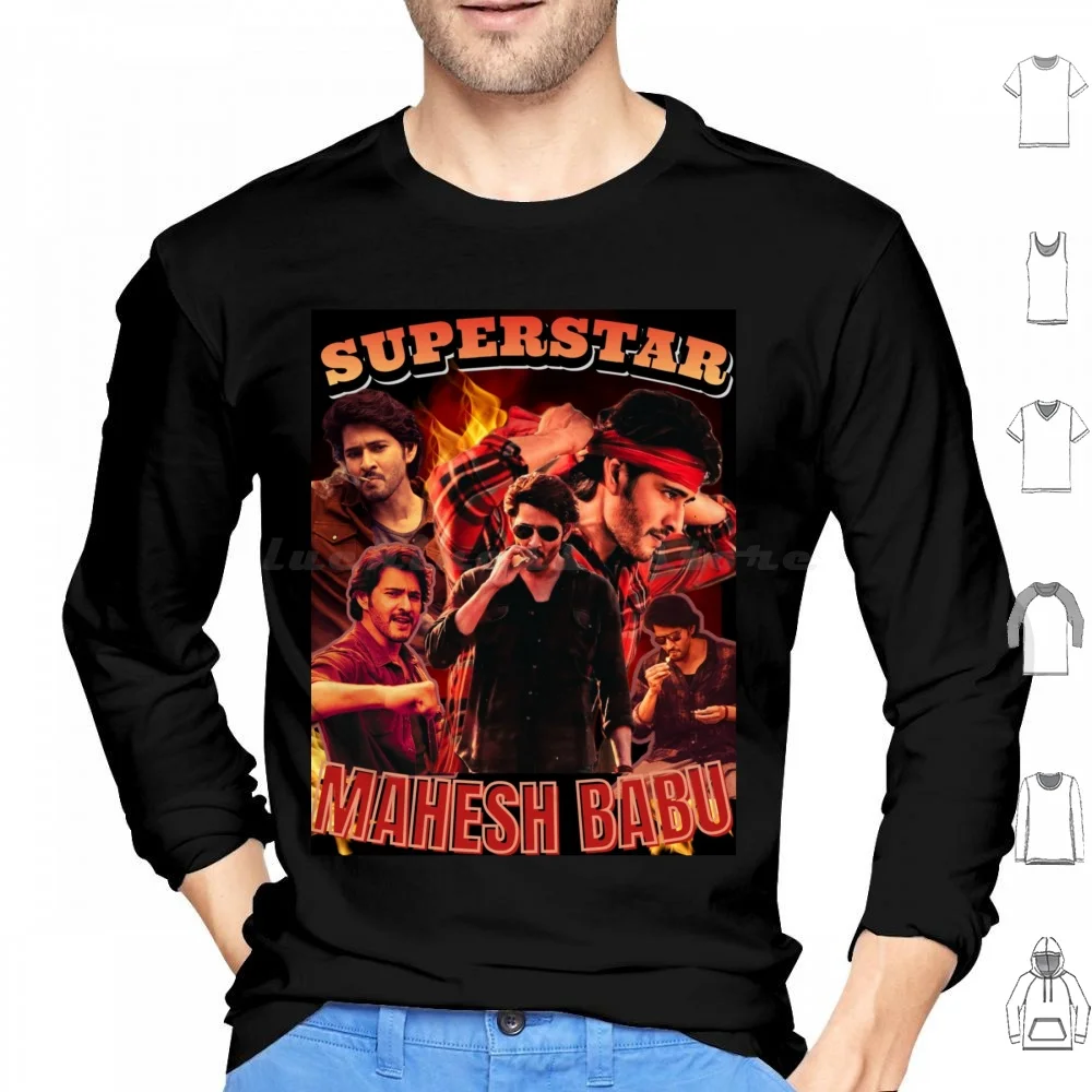 Mahesh Babu Graphic Hoodie cotton Long Sleeve Mahesh Babu Mahesh Superstar Telugu Guntur Guntur Mahesh Babu Sreeleela Telugu