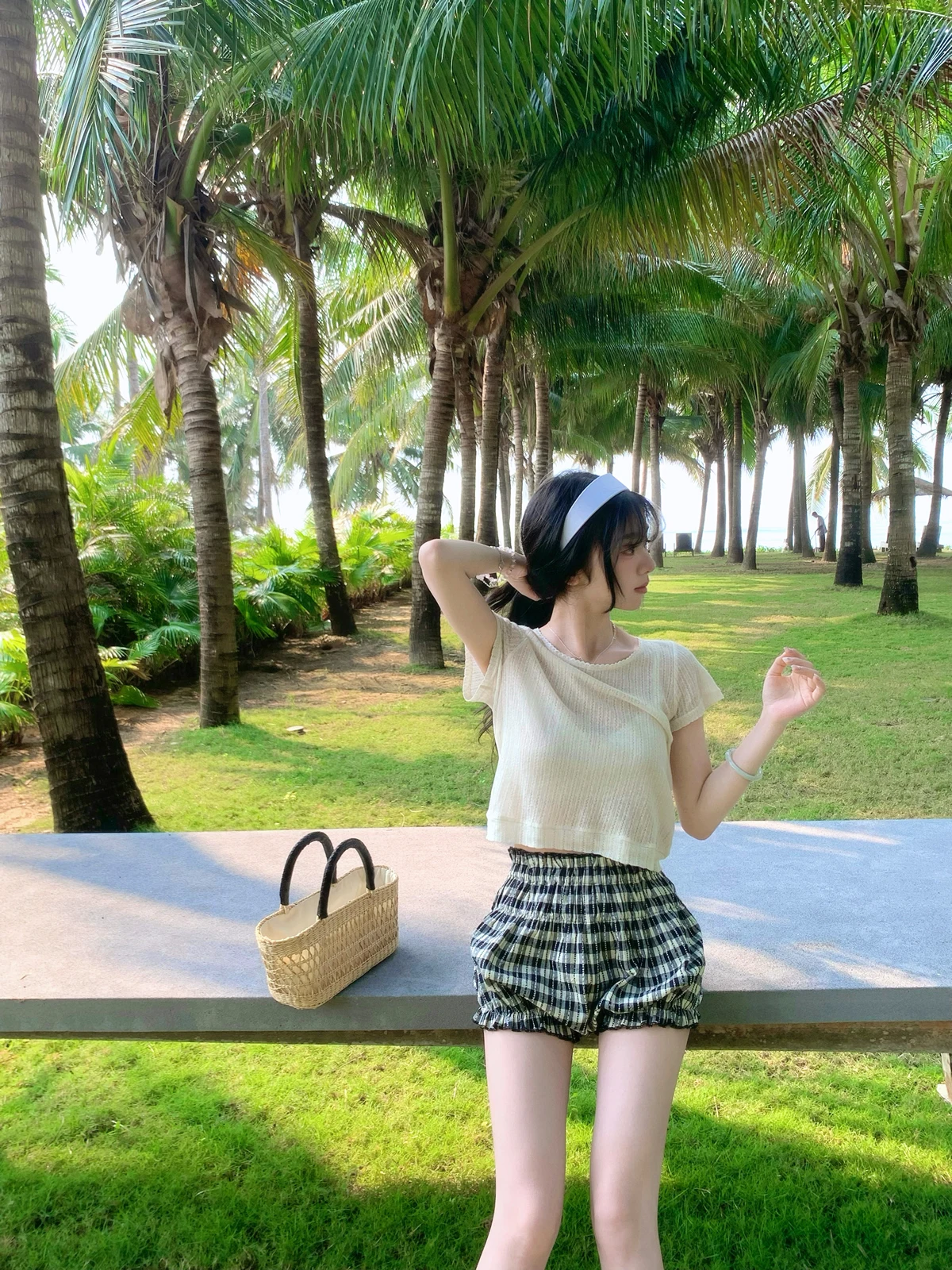 

Ретро-шорты из льна с цветочным принтом, свободные, с высокой талией, в стиле плиссированной юбки, дышащие, удобные, для молодых девушек, весенний сезон