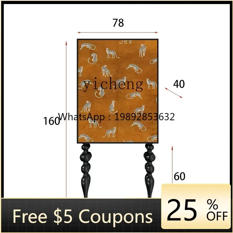 

XLL retro solid wood storage cabinet, living room TV cabinet next to chest cabinet, household bedroom, bedside storage cabinet