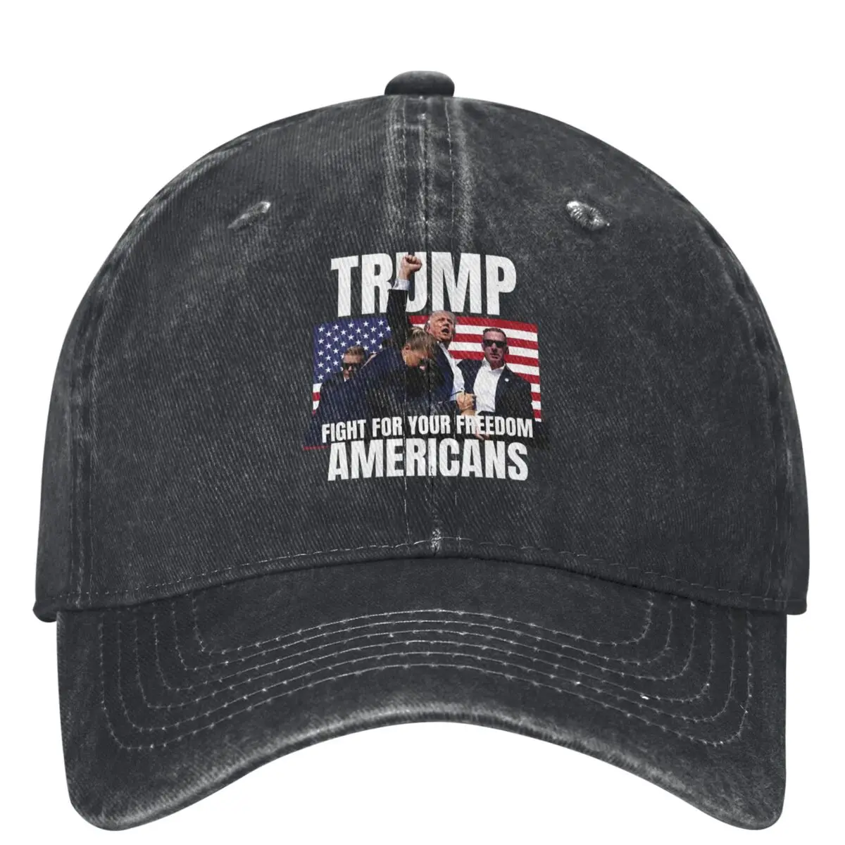 Trump Shot Baseball Cap Outfits For Men Women Vintage Distressed Washed Hats 2024 Trump Rally Shooting Sun Cap Adjustable